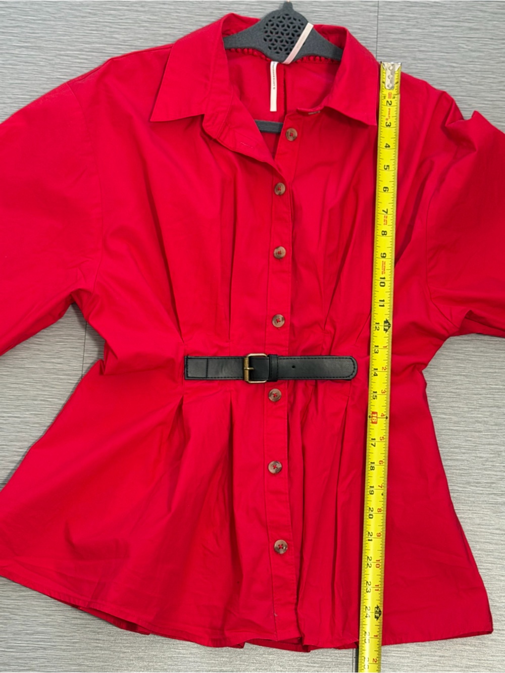By Anthropologie Belted Buttondown Shirt Size 4 - Picture 5 of 10